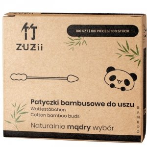 Patyczki higieniczne bambusowe z bawełną (bałwanek-szpic) 100 szt.