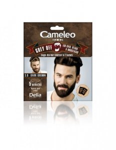 Delia Cosmetics Cameleo Men Krem koloryzujący do włosów,brody i wąsów nr 3.0 dark brown  15mlx2