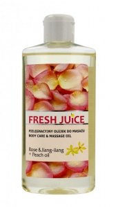 Fresh Juice Pielęgnacyjny Olejek do masażu Rose & Ilang Ilang+Peach Oil  150ml