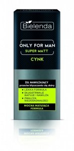 Bielenda Only for Man Super Matt Żel nawilżający przeciw błyszczeniu się skóry  50ml