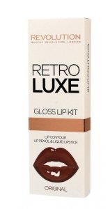 Makeup Revolution Retro Luxe Gloss Lip Kit Zestaw do ust (konturówka +błyszczyk) Original  1op.