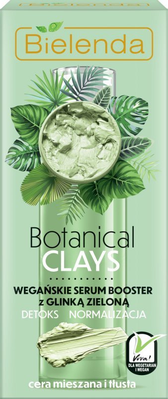 Bielenda Botanical Clay Zielona Glinka Wegańskie Serum Booster do twarzy 30ml