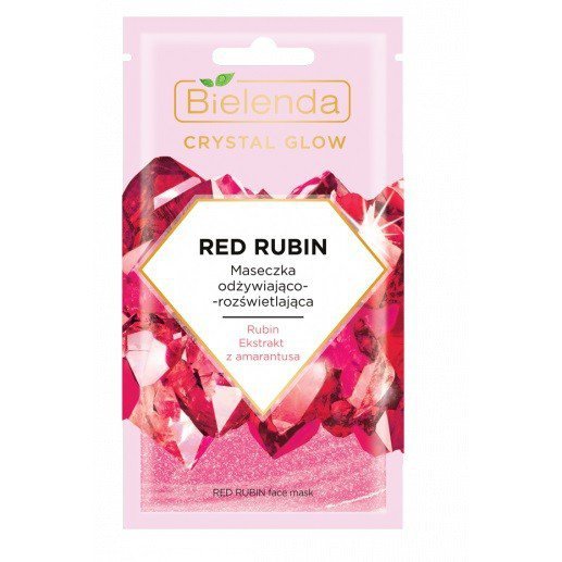 Bielenda Crystal Glow Maseczka odżywiająco-rozświetlająca Red Rubin  8g