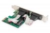 Digitus Karta rozszerzeń (Kontroler) RS232 PCI Express, 2xDB9, Low Profile, Chipset: ASIX99100