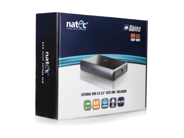 Natec Obudowa HDD 3.5&#039;&#039; RHINO USB 3.0 (Sata) Aluminium