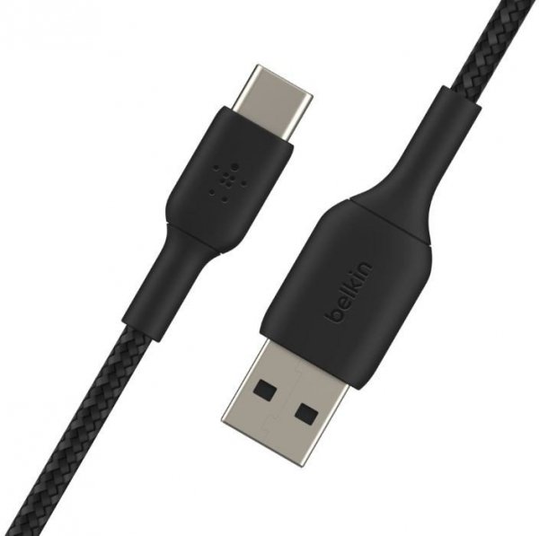 Belkin Kabel Braided USB-C USB-A 1m czarny