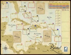 Pyrates! canvas map 17 x 22
