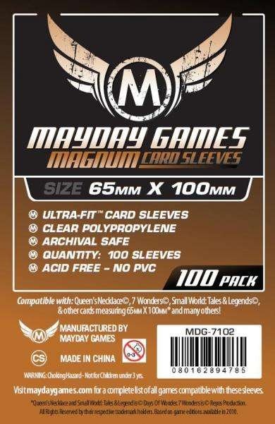 Clear Magnum UltraFit Copper Sleeves 65x100mm (100) for 7 Wonders