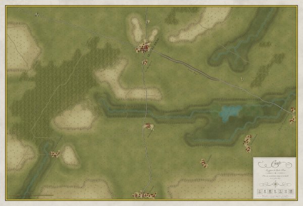 Battles of Napoleon: Volume II - QUATRE BRAS 1815 / WARTENBURG 1813 Mounted map