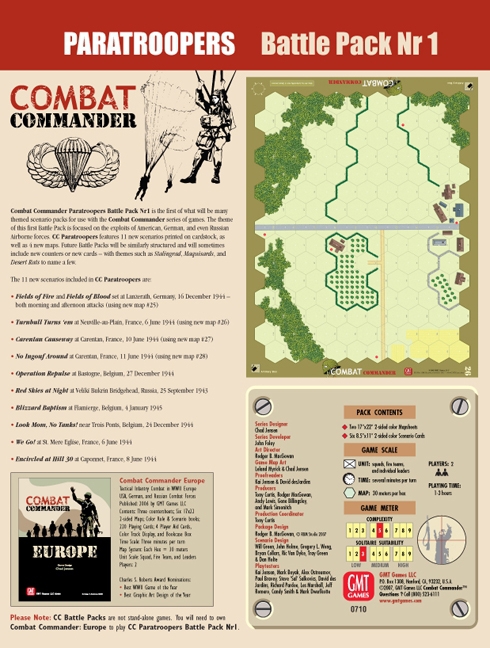 Combat Commander Battle Pack #1: Paratroopers, 3rd Printing