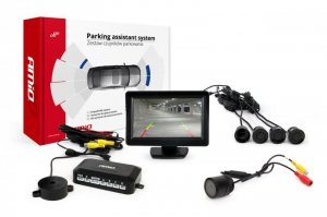 Zestaw czujników parkowania tft01 4,3 z kamerą hd-301-ir 4 sensory czarne