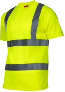 Koszulka t-shirt ostrzegawcza, żółta, 2xl, ce, lahti