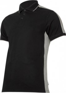 Koszulka polo  190g/m2, czarno-szara, m, ce, lahti