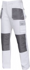 Spodnie biało-szare 100% bawełna, l (52), ce, lahti