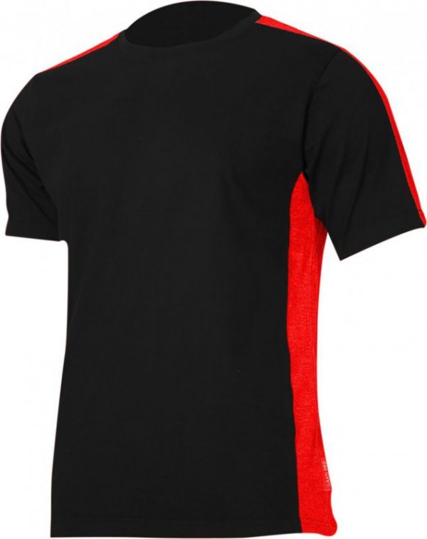 Koszulka t-shirt 180g/m2, czarno-czerw., "2xl", ce, lahti