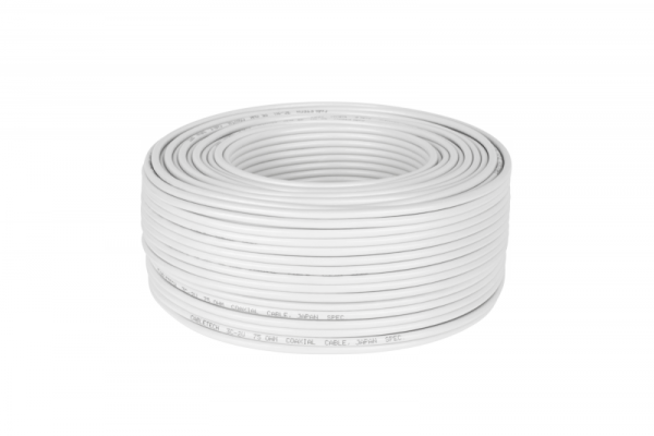 Kabel koncentryczny 3c 2v biały