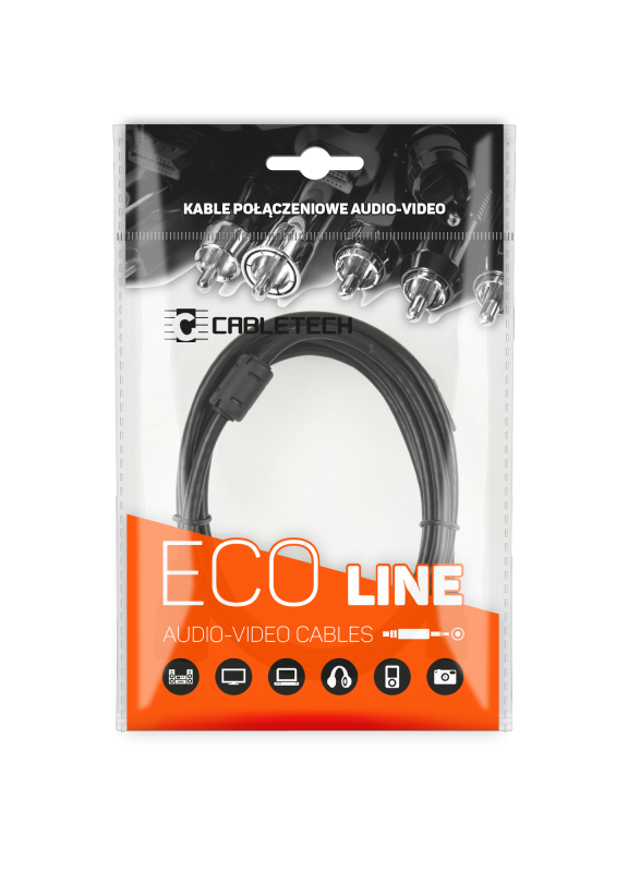 Kabel wtyk jack 3.5 - 2RCA 5.0m Cabletech Eco-Line