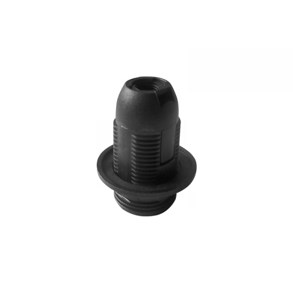 Oprawka termoplastyczna E14 z kołnierzem, czarna, zestaw 40 szt.