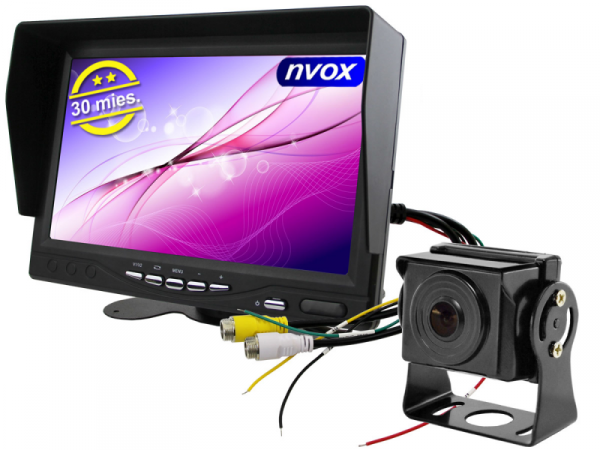 Monitor samochodowy  lcd 7cali 4pin 12v 24v oraz 1 kamera
