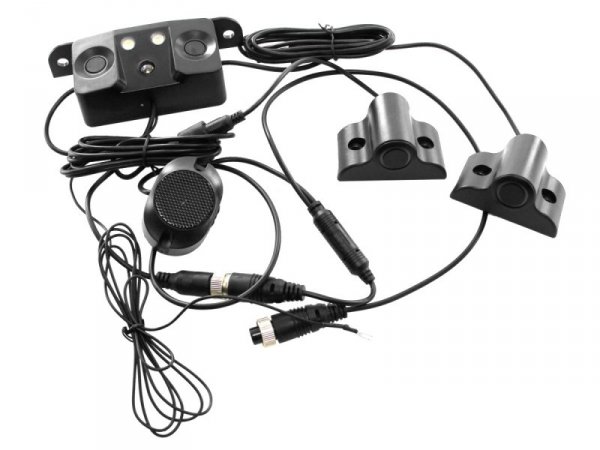 Monitor samochodowy lcd 7cali z obsługą do 2 kamer i czujnikami parkowania