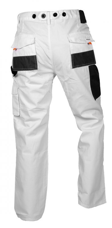 Spodnie robocze, białe, rozmiar S/48