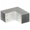 Łączniki w kształcie L, 4 szt., galwanizowany metal, 81x81 mm