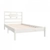 Rama łóżka, biała, lite drewno, 90x200 cm