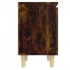 Szafka nocna, drewniane nogi, przydymiony dąb, 40x30x50 cm
