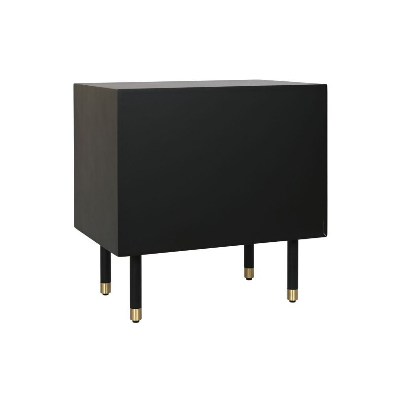 Stolik Nocny DKD Home Decor Czarny Biały Kość Żywica Drewno MDF (50 x 35 x 50 cm)