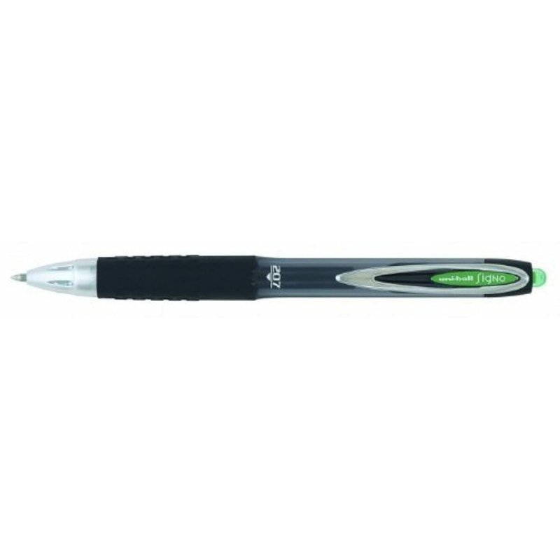 Liquid ink ballpoint pen Uni-Ball Rollerball Signo UM-207 Kolor Zielony 12 Sztuk