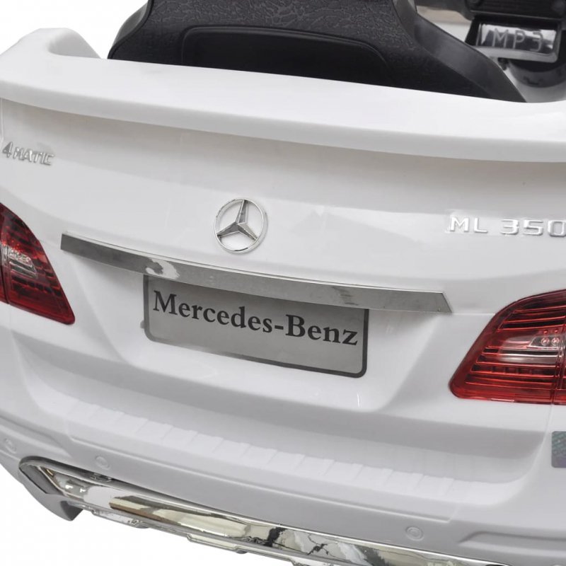 Samochód elektryczny Biały Mercedes Benz ML350 6 V z pilotem