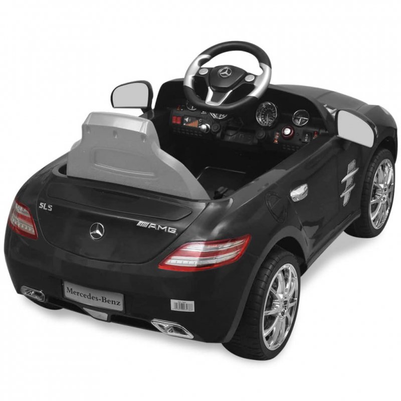 Samochód elektryczny dla dzieci Czarny Mercedes Benz SLS 6 V z pilotem