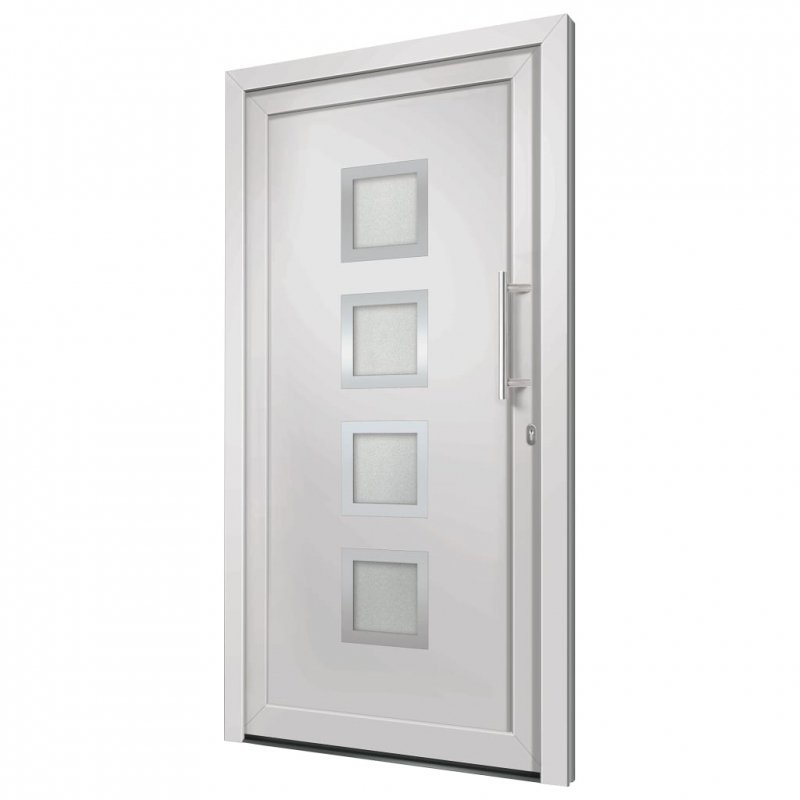 Drzwi wejściowe zewnętrzne, białe, 98 x 190 cm