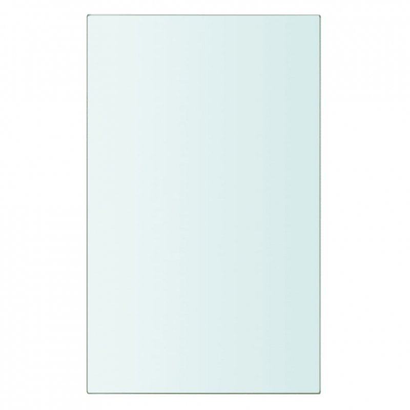 Półki, 2 szt., panel bezbarwnego szkła, 20 x 12 cm