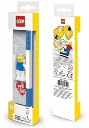 Długopis Żelowy Klocki LEGO Niebieski +Minifigurka