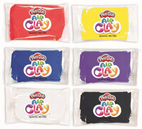 Play-Doh Air Clay Studio Akcesoriów Piankolina Masa Plastyczna 6 kolorów