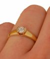 Pierścionek R.14 diamenty 1/0.1ct złoto 585 