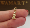  Charms miś dwustronny 3D  złoto 585 