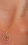 Wisior PĘTLA  diamenty 21/0.09cT  złoto 585