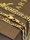 Łańcuch kuty Figaro 60cm złoto 585