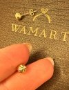 Kolczyki sztyft kulki grawer diamentowany złoto 585