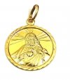 Medalik Jezus promienie złoto 585 