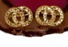 Kolczyki angiel 2cm podwójne obrączki diament Złoto 585