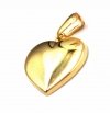 Medalik serce 3D dwustronne złoto 585