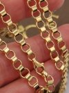 Łańcuch szeroki finezja 3D złoto 585