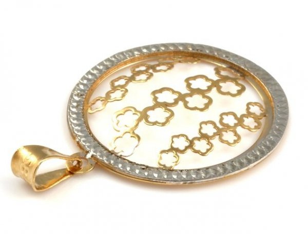  Wisior okazałe Kwieciste Koło złoto 585 