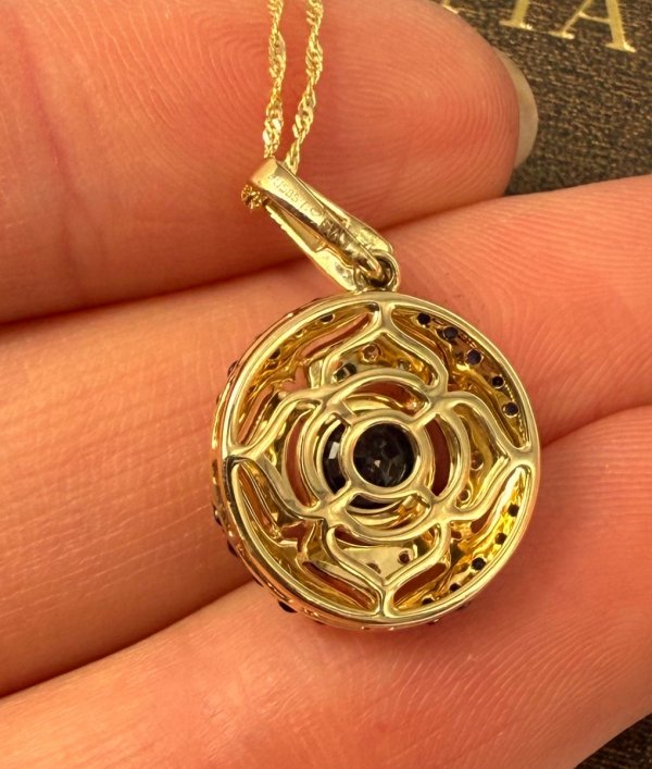Wisior SZAFIR diamenty 12/0.14cT MARKIZA złoto 585