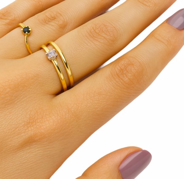 Pierścionek dostawka gładka R.13 złoto 585