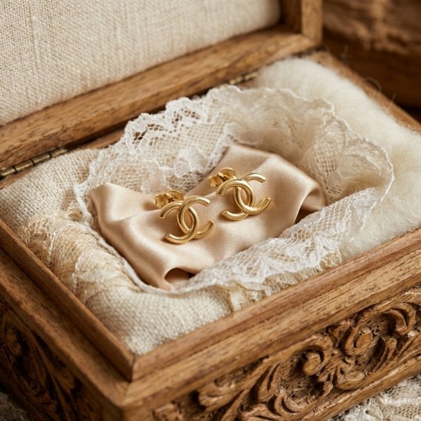 Kolczyki sztyft splecione półokręgi  złoto 585 