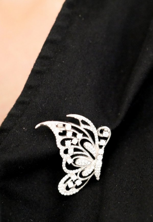 Broszka okazała motyl ROYALsrebro rod 925 